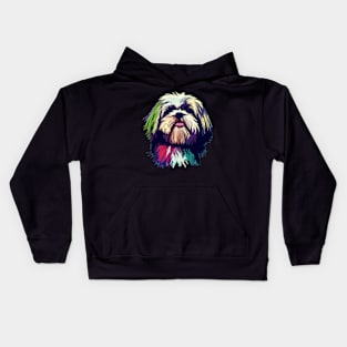 Lhasa Apso Pop Art - Dog Lover Gifts Kids Hoodie